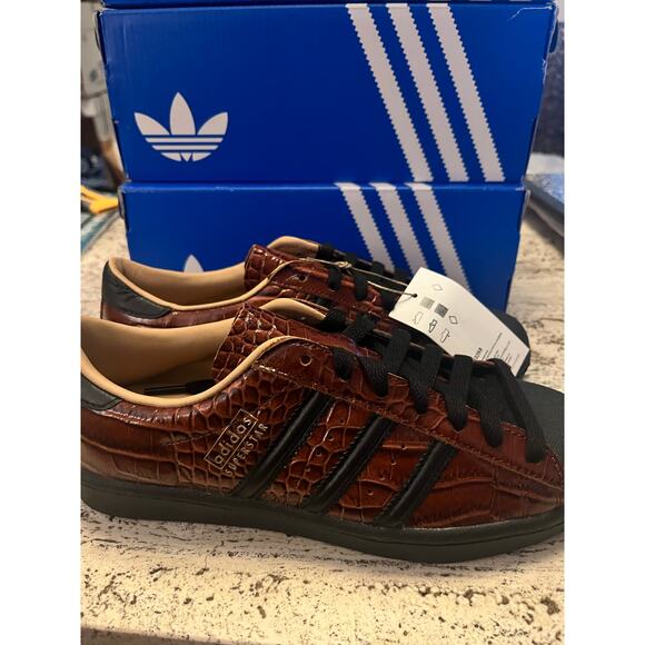 NEW ADIDAS Superstar Vintage "Croc" Brown Women's US 6 - Picture 6 of 11
